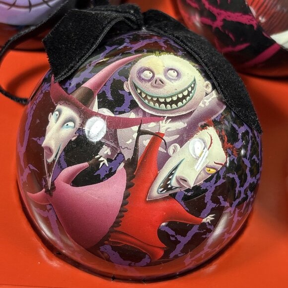 Disney Nightmare Before Christmas Deck the Halls Skellington Ball Ornaments - Picture 6 of 10